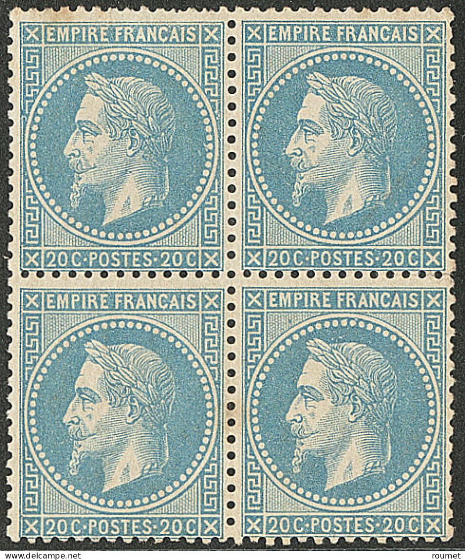 * No 29B, Bloc De Quatre, Légères Rousseurs Mais TB D'aspect - 1863-1870 Napoleon III With Laurels