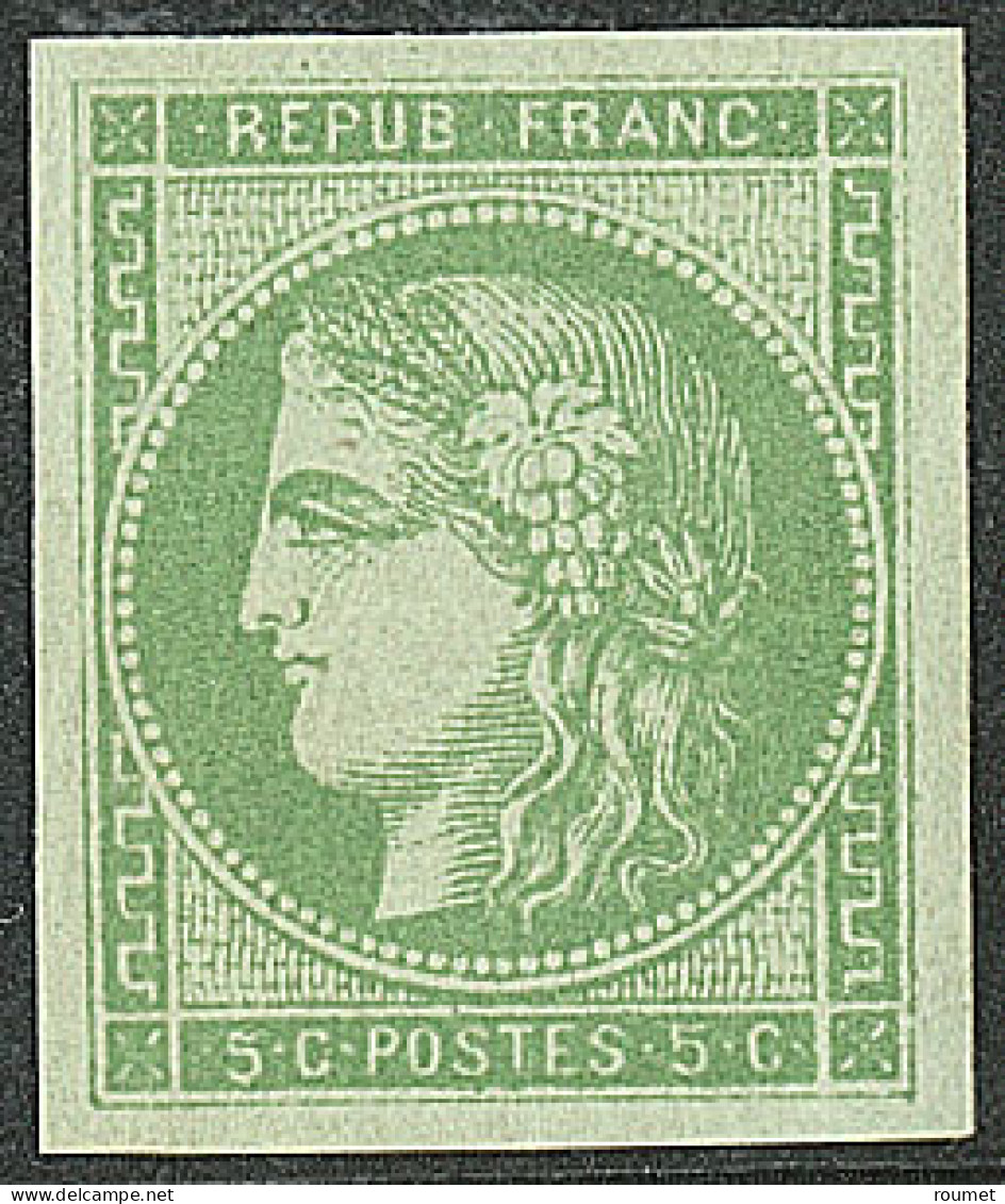 ** Report I. No 42A, Vert-jaune, Pos. 5, Superbe. - RRR - 1870 Bordeaux Printing