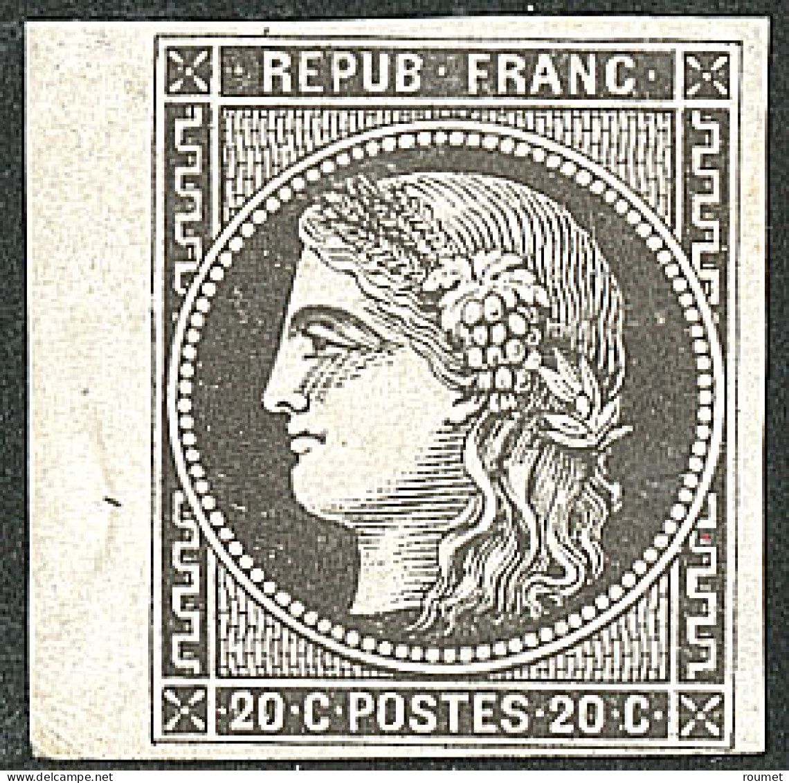 (*) Essai En Noir. No 46B, Bdf. - TB - 1870 Ausgabe Bordeaux