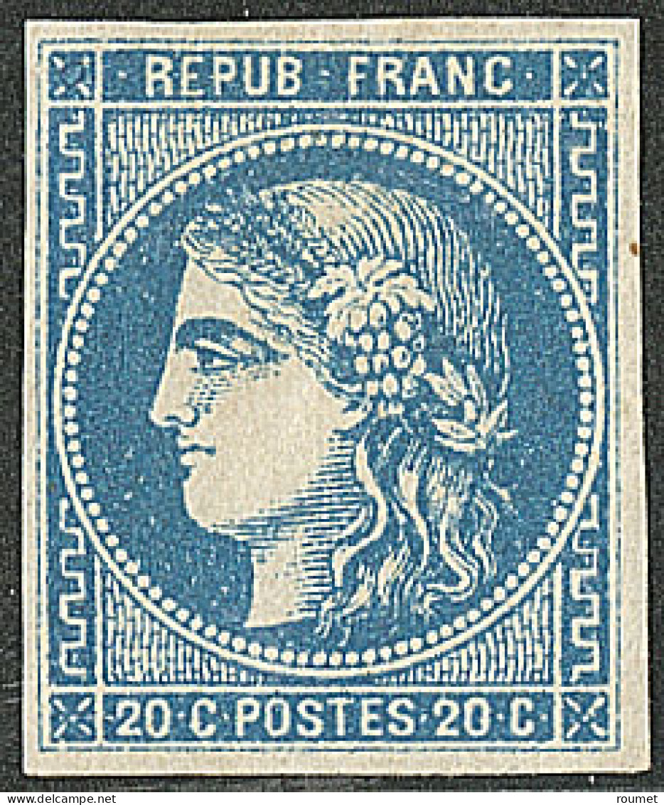 * No 46Ba, Bleu Foncé, Belle Impression, Large Charnière Mais Très Frais Et TB. - R - 1870 Emissione Di Bordeaux
