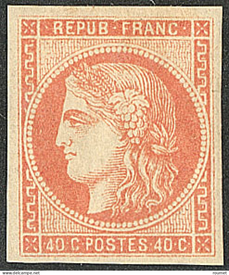 * No 48c, Rouge-orange, Très Frais. - TB - 1870 Emission De Bordeaux