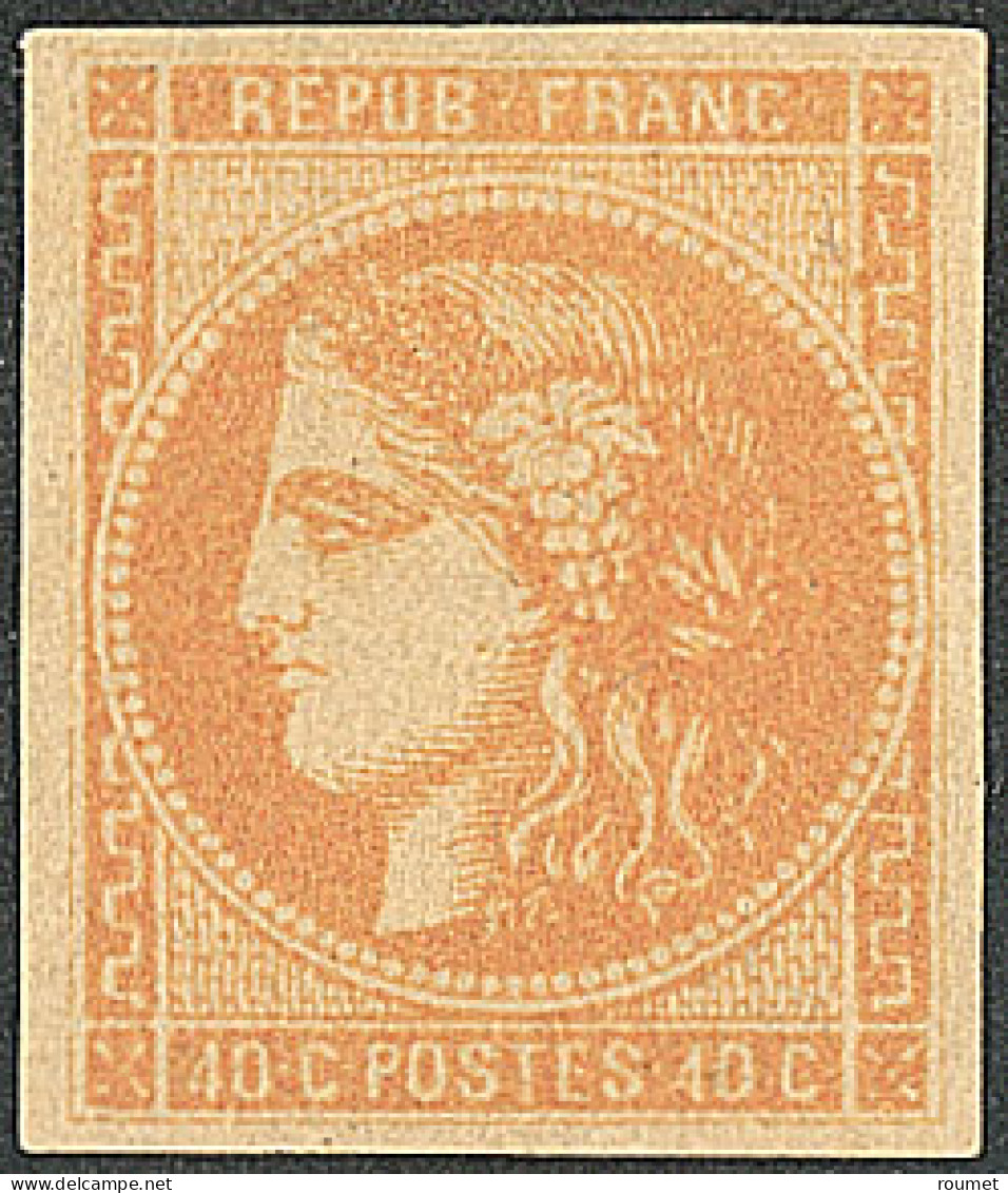 * No 48h, Jaune-orange, Pelurage En Marge Et Légèrement Décoloré Mais TB D'aspect - 1870 Emission De Bordeaux