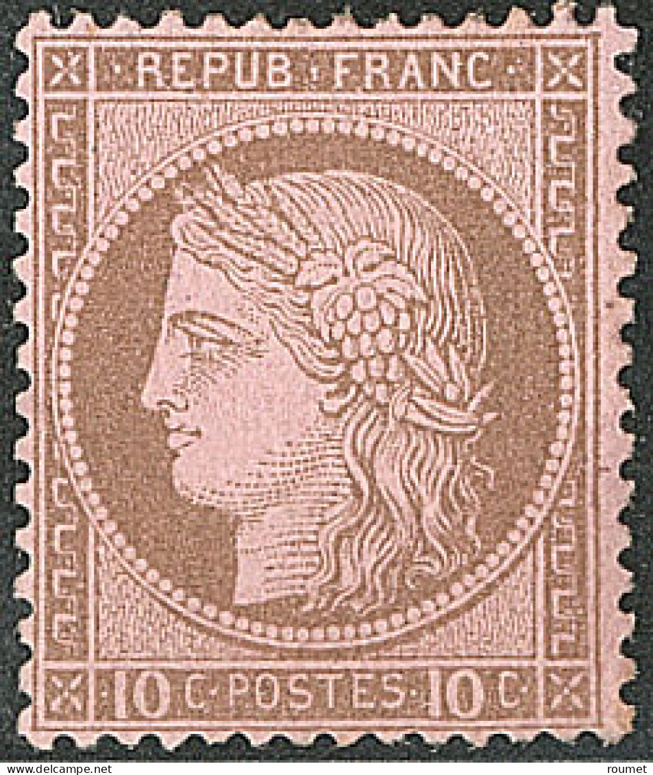 * No 54a, Brun-foncé Sur Rose, Gomme Légèrement Altérée Mais Très Frais Et TB - 1871-1875 Ceres