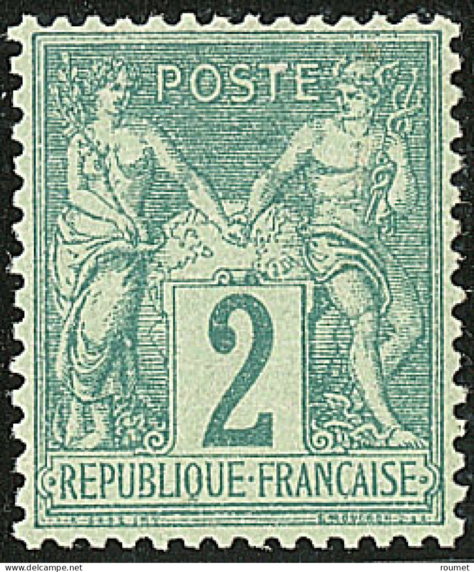 * No 62, Vert, Très Frais Et Très Bien Centré. - TB. - R - 1876-1878 Sage (Typ I)