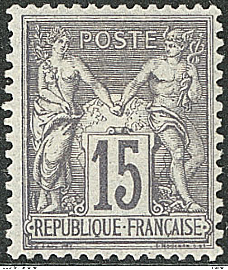 * No 77d, Gris Foncé, Froissure De Gomme Mais Très Frais Et Centré. - TB - 1876-1878 Sage (Type I)