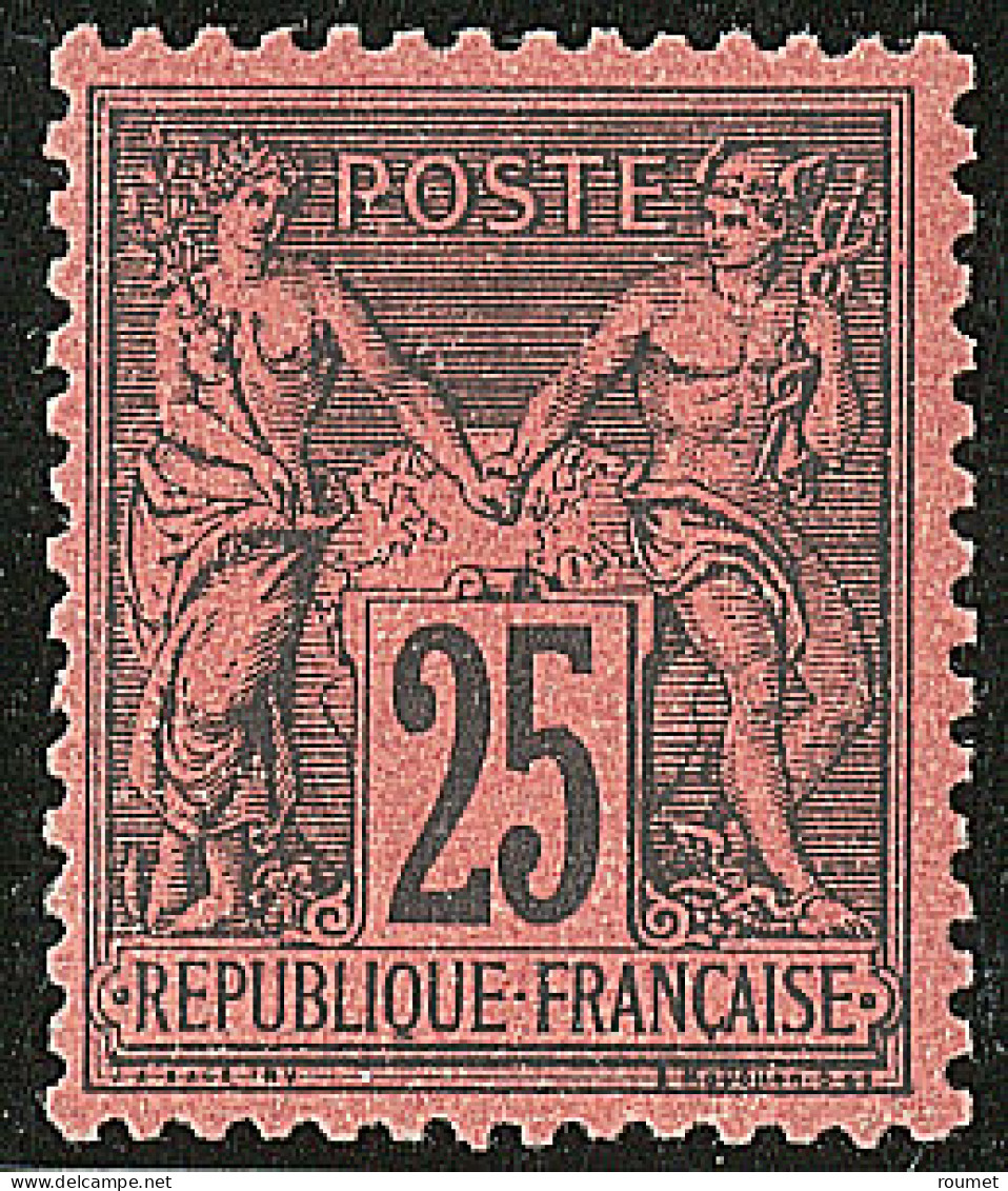 * No 91, Noir Sur Rouge, Très Frais. - TB. - R - 1876-1878 Sage (Type I)