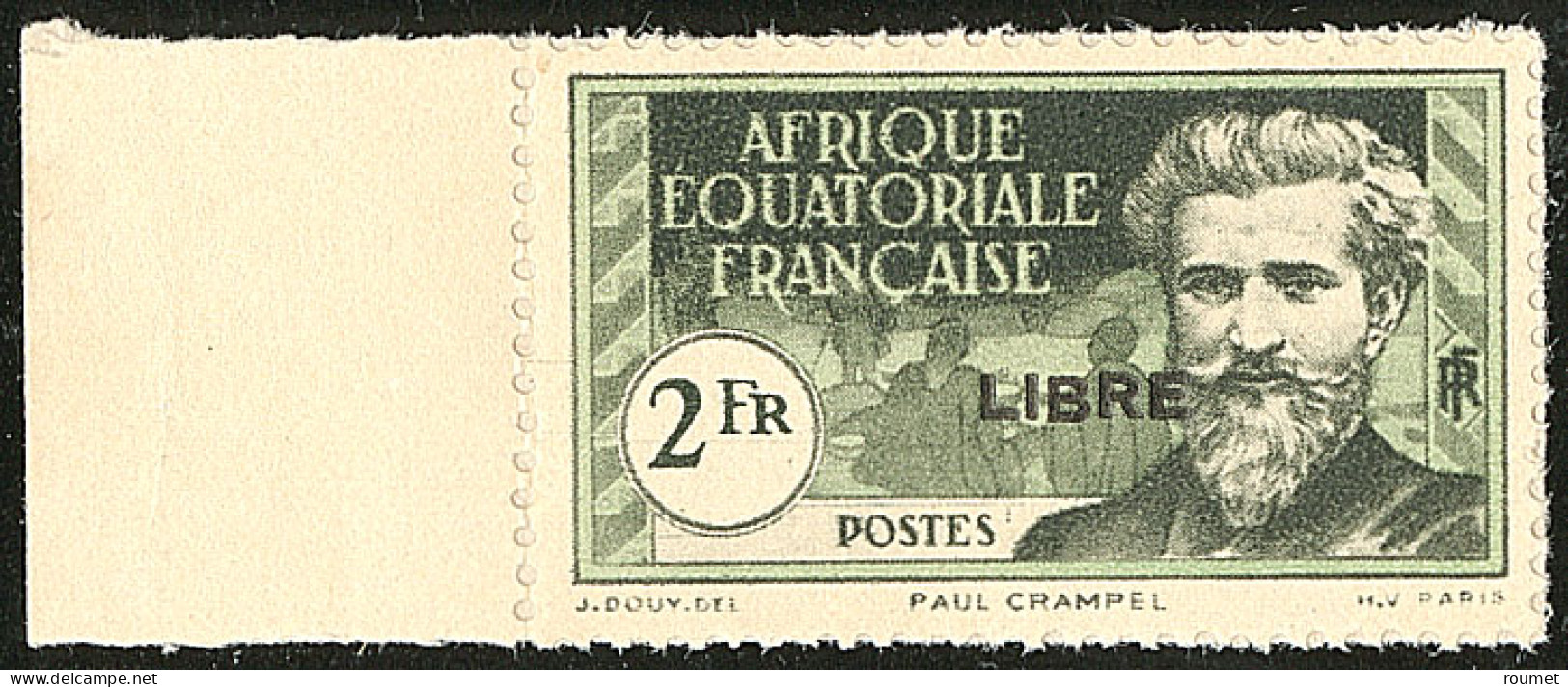 (*) France-Libre. Non émis. Surcharge "LIBRE" Sur N°57 (Maury 122B), Bdf (pos. 11). - TB. - R (tirage 25) (cote Maury) - Autres & Non Classés