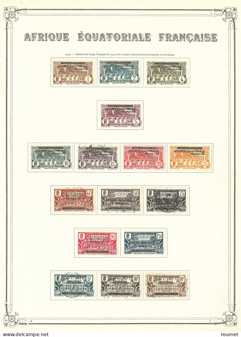 * Collection. 1936-1959 (Poste, PA, Taxe), Complète + AOF, Qqs Obl Au Début. - TB - Other & Unclassified