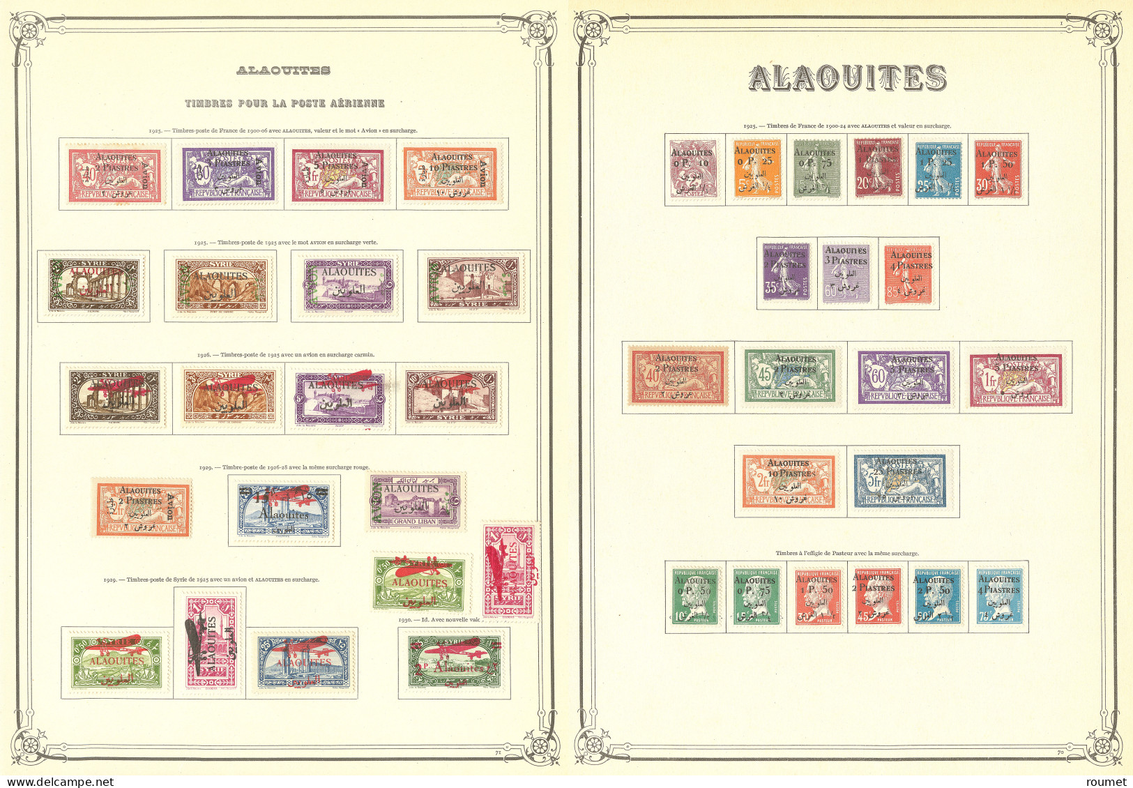 * ALAOUITES. Collection. 1925-1930 (Poste, Taxe), Complète Dont 7a Pd, 14a Et 15a, Qqs Obl Au Début. - TB - Altri & Non Classificati