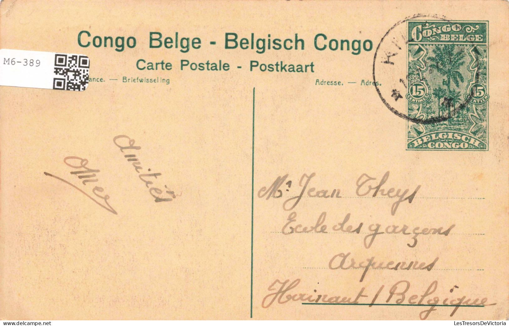 CONGO  -  Congo Belge - Le Vapeur Ville De Bruges à La Rive - Animé - Carte Postale Ancienne - Congo Belga