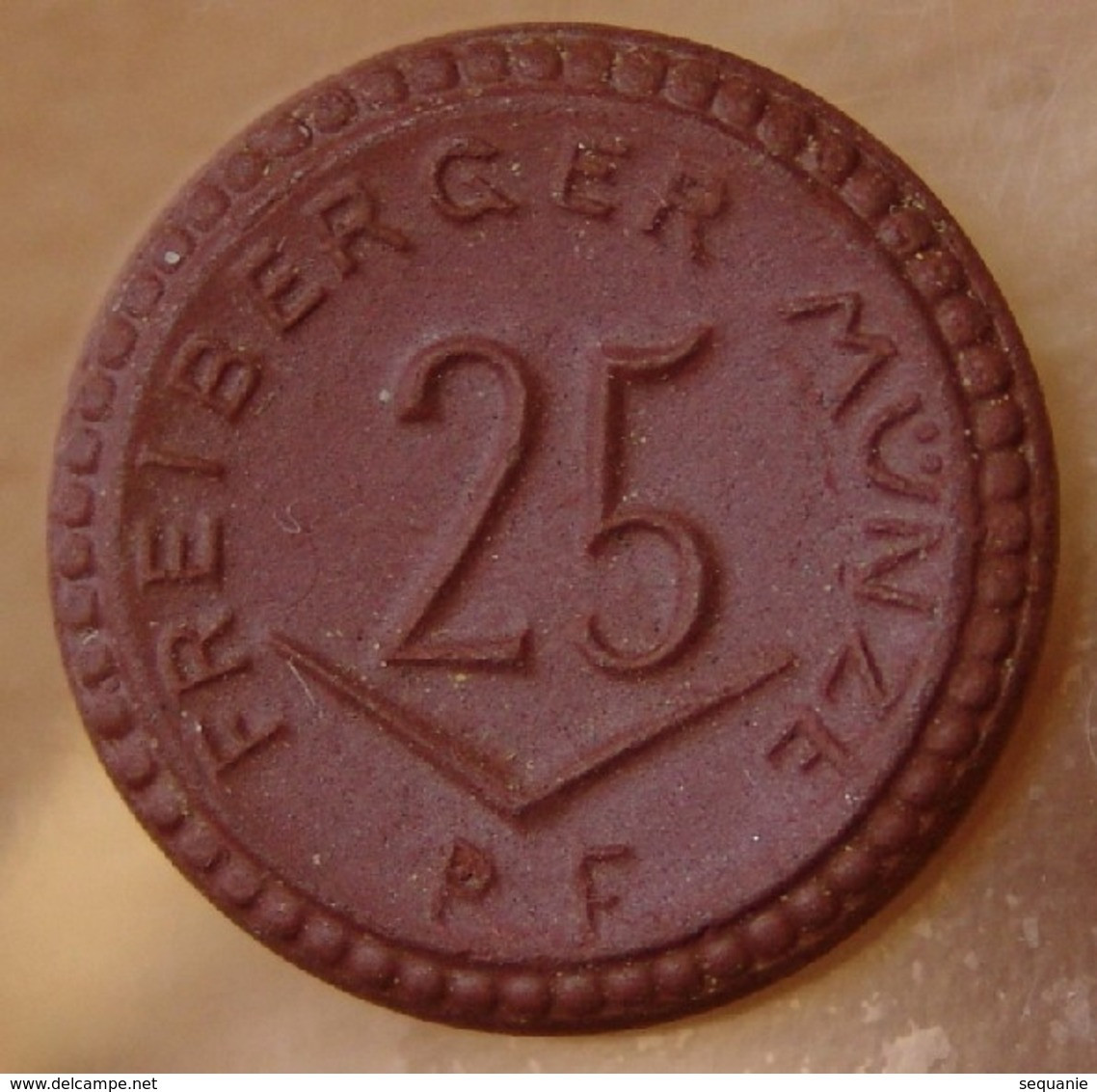 Allemagne - Freiberg  25 Pfennig 1921 Notgeld En Porcelaine. - 25 Pfennig