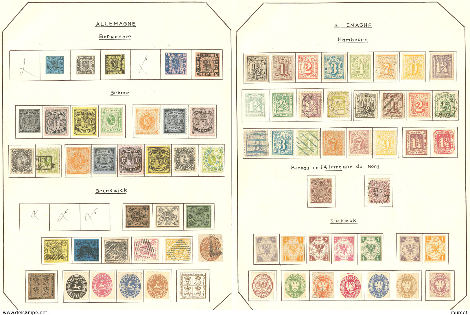 Collection D'anciens Etats. 1850-1874, De Bergedorf à Wurtemberg, Des Valeurs Moyennes, Des Ex * Ou (*). - TB, B Ou Pd - Altri & Non Classificati