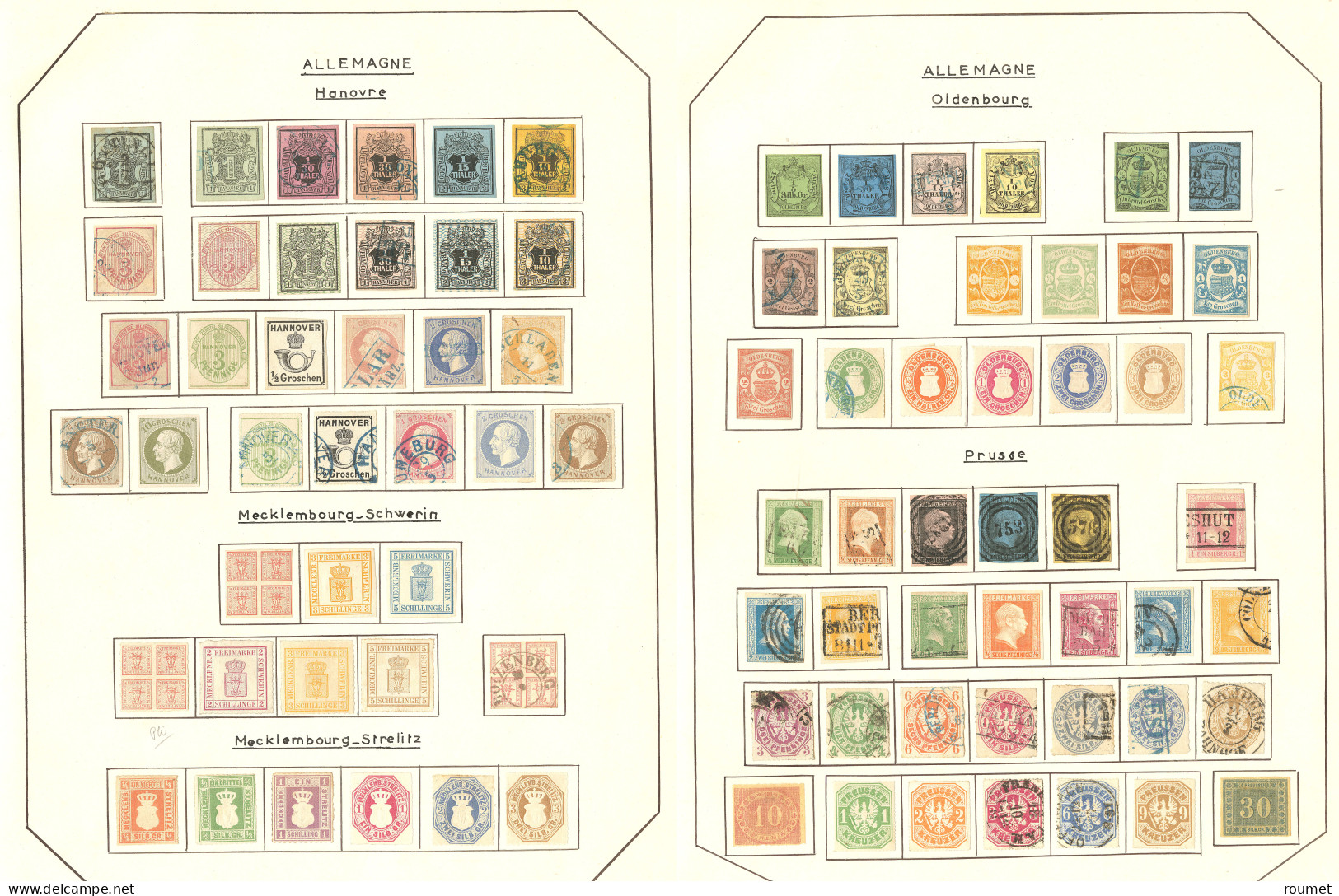 Collection D'anciens Etats. 1850-1874, De Bergedorf à Wurtemberg, Des Valeurs Moyennes, Des Ex * Ou (*). - TB, B Ou Pd - Sonstige & Ohne Zuordnung