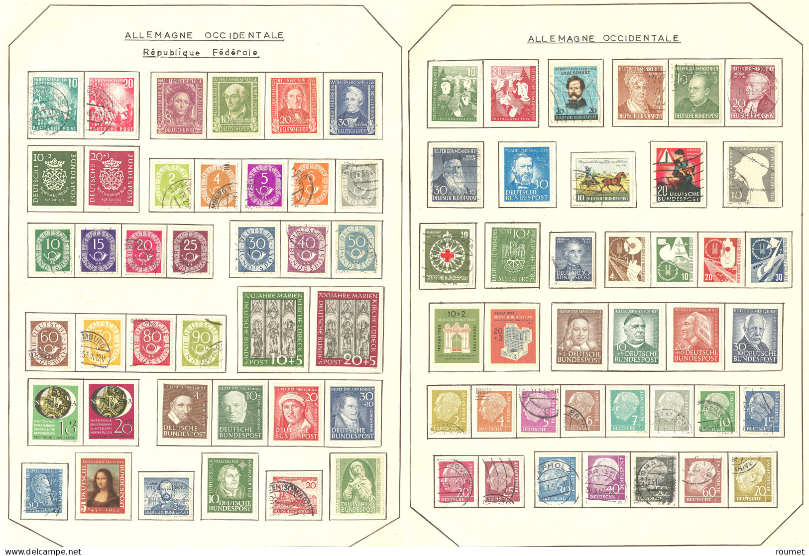 * REPUBLIQUE FEDERALE ALLEMANDE. Collection. 1949-1983 (Poste), Complète Dont Nombreux Obl Avant 1965. - TB - Other & Unclassified