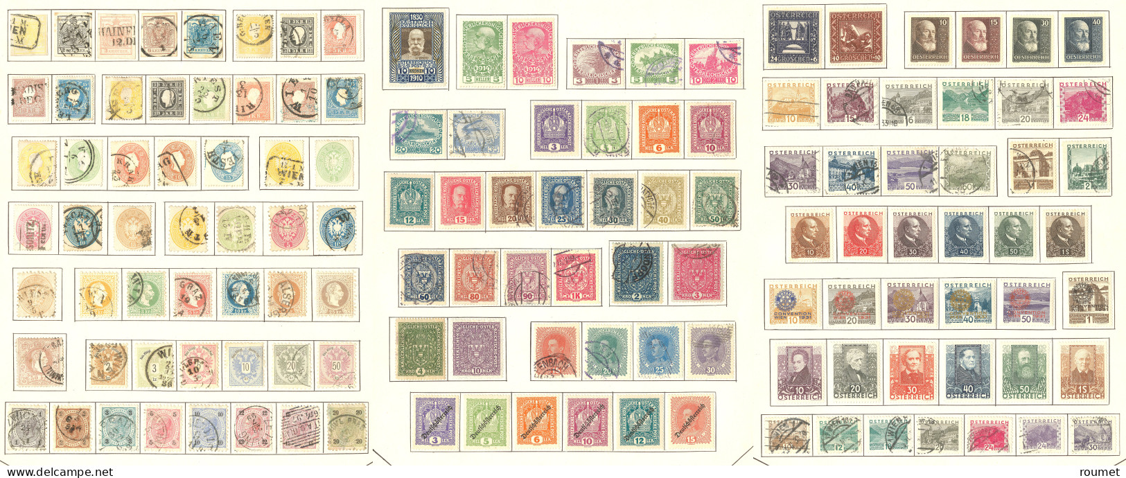 * Autriche. Collection. 1850-1983 (Poste, PA, Taxe, Etc.), Bel Ensemble Quasiment Complet Sauf 484, Nombreux Obl Avant 1 - Andere & Zonder Classificatie