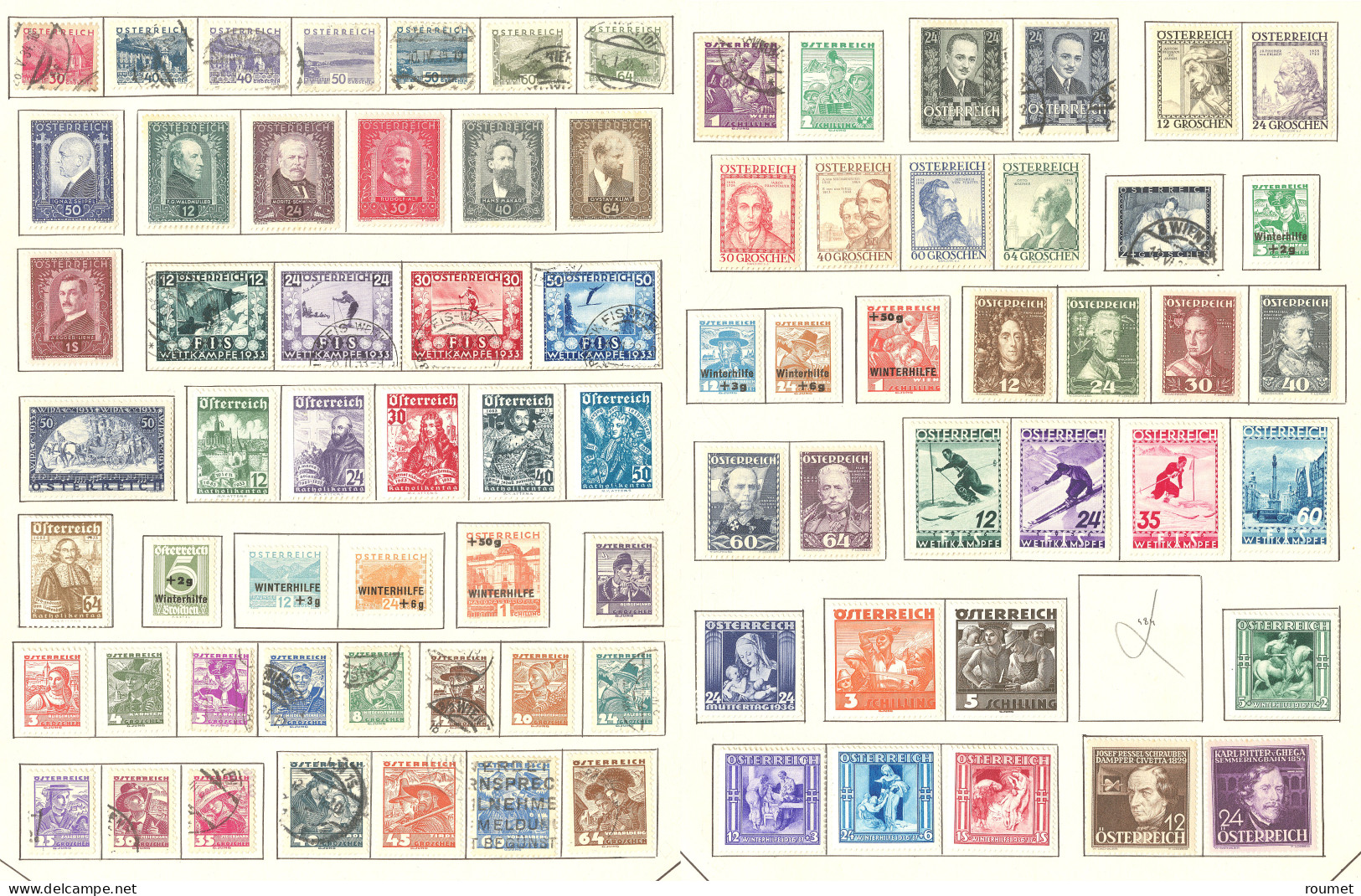 * Autriche. Collection. 1850-1983 (Poste, PA, Taxe, Etc.), Bel Ensemble Quasiment Complet Sauf 484, Nombreux Obl Avant 1 - Autres & Non Classés