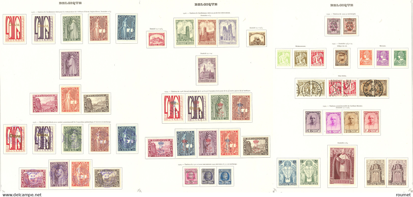 * Belgique. Collection. 1849-1982 (Poste, PA, Taxe, Etc.), Bel Ensemble Quasi Complet Sauf 374A/K, Nombreux Obl Avant 19 - Autres & Non Classés