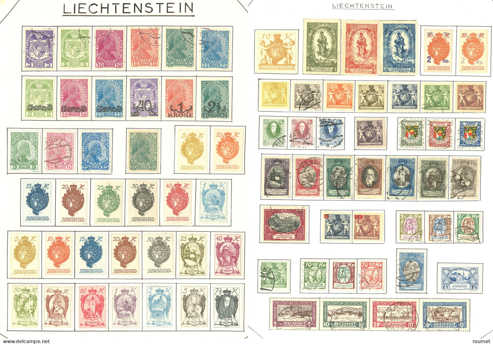 * LIECHTENSTEIN. Collection. 1912-1980 (Poste, PA, Taxe), Complète Sauf 122, Ex * Ou Obl. - TB - Autres & Non Classés