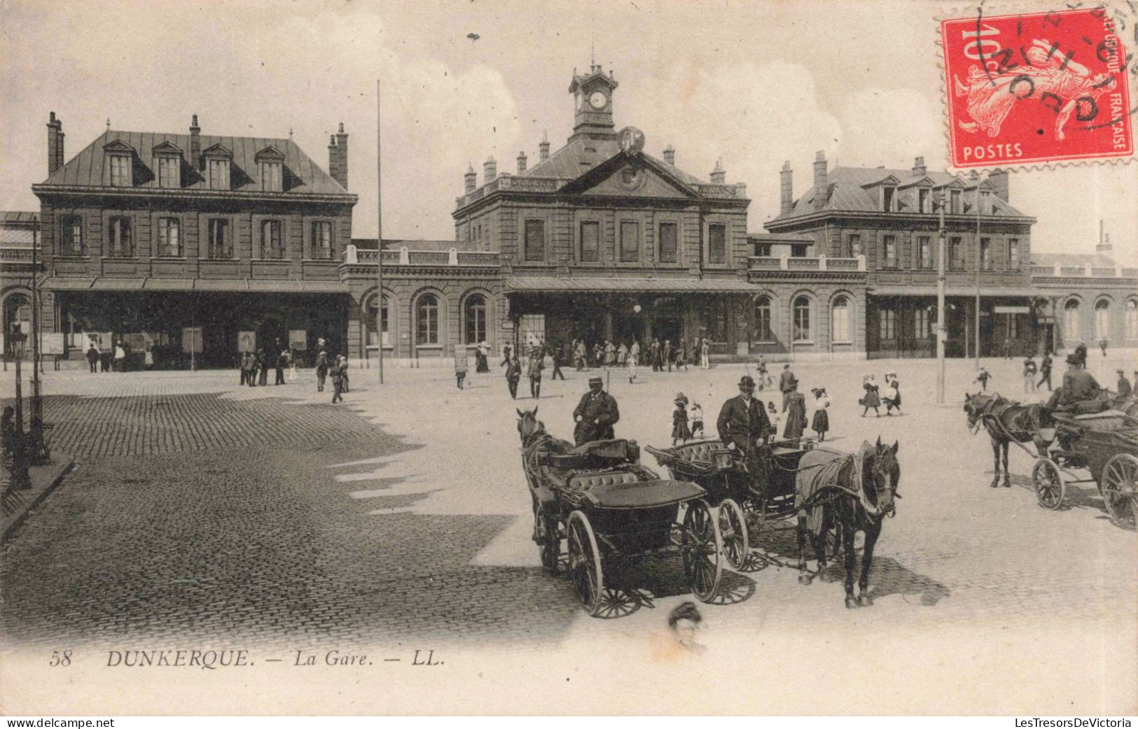 FRANCE  - Dunkerque -  La Gare - Animé - Carte Postale Ancienne - Dunkerque