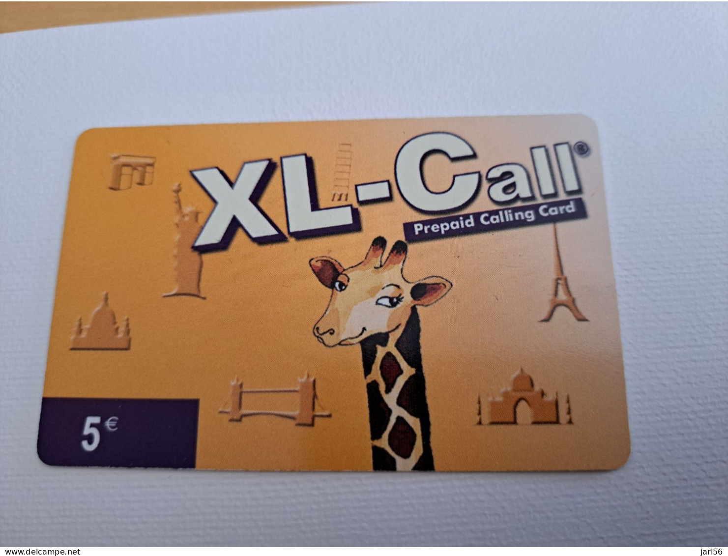 NETHERLANDS / PREPAID /  / € 5,,- / XL CALL/ GIRAFFE/ CITIES/ STATUES      /    - USED CARD  ** 15192** - Public