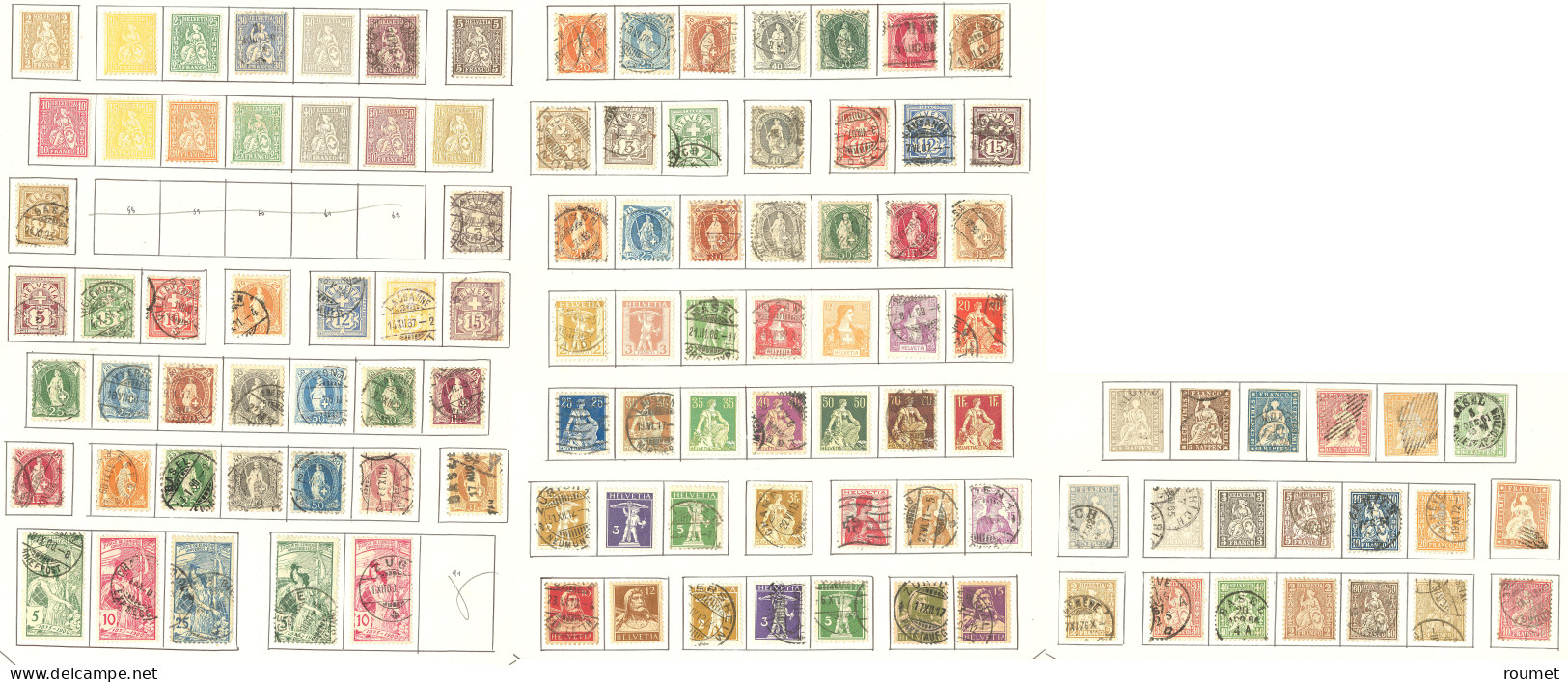 Collection. 1854-1980 (Poste, PA, Taxe, Franchise), Valeurs Moyennes Et Séries Complètes, Ex Obl Ou * Avant 1940 Puis *  - Altri & Non Classificati