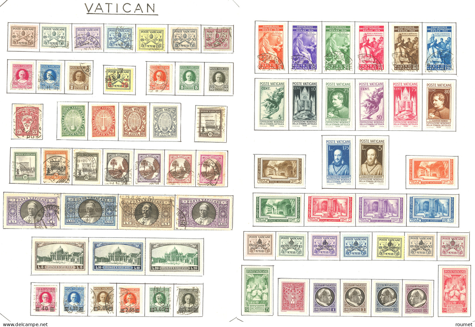 * VATICAN. Collection. 1929-1980 (Poste, PA, Taxe, Etc.), Complète, Ex * Ou Obl Dont Provisoire. - TB - Altri & Non Classificati