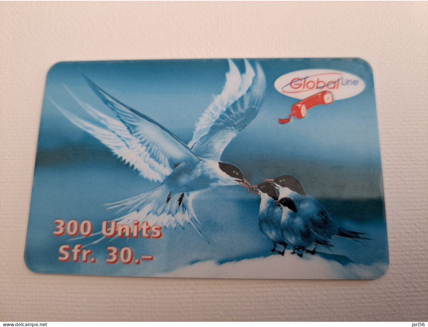 ZWITSERLAND  CHF 30-  / PREPAID CARD  /  GLOBAL ONE/ BIRD FEEDING BIRDS      /   FINE USED CARD **15195** - Suisse