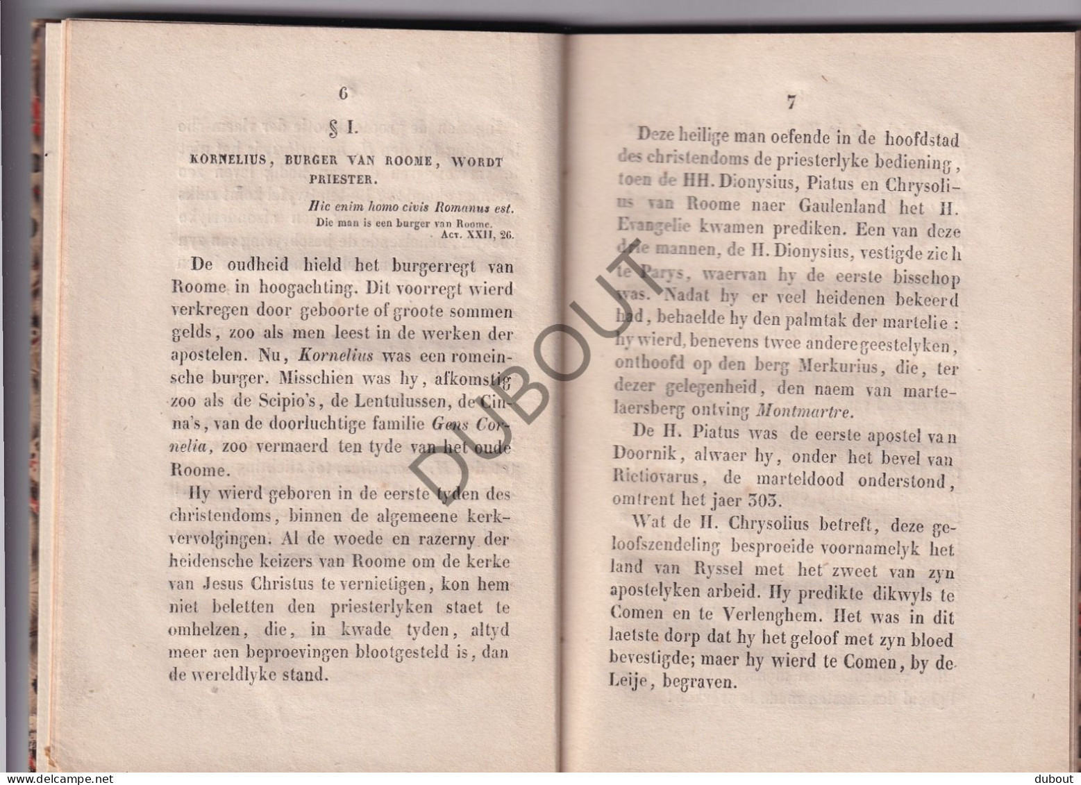 Kortrijk - Leven Van Den Heilige Kornelius, In De Kerk Hospitael OLV Te Kortrijk - G. Tanghe 1861 (w250) - Oud