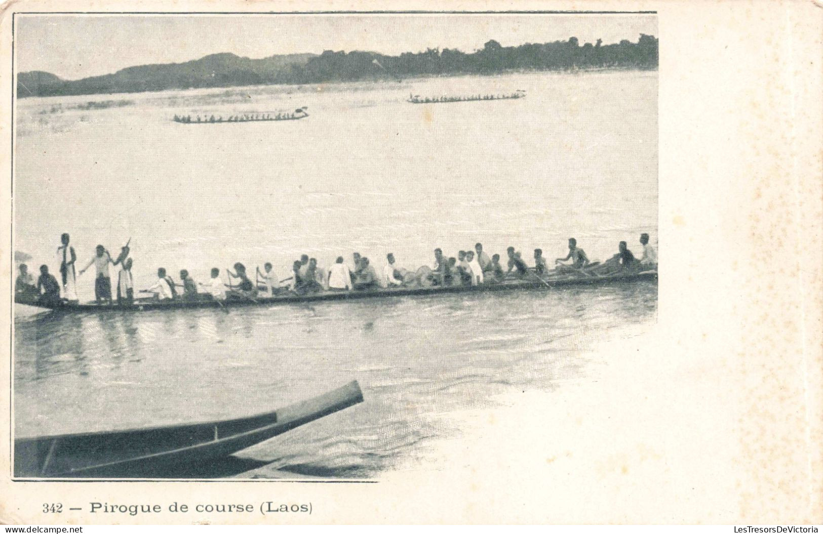 LAOS - Pirogue De Course - Carte Postale Ancienne - Laos