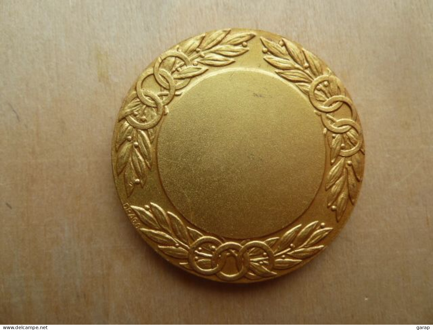 DA-002 Médaille Bronze Doré COURSE à Pieds Signée Drago De 50mm De Diamètre,poids=57,80g - Atletiek