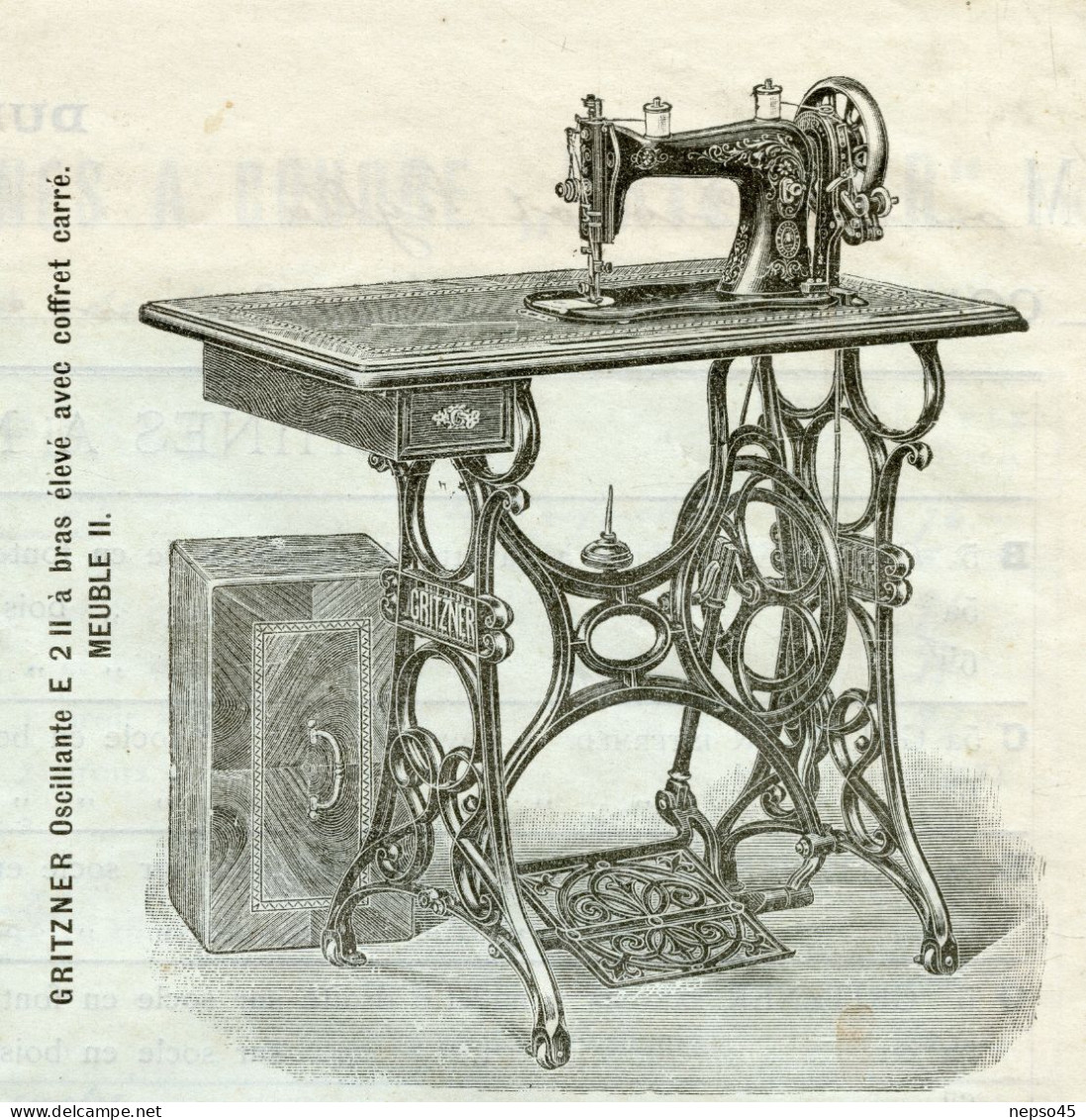 Usines Gritzner.Durlach.Bade Allemagne.Tarif 1901.Machines à Coudre à Coffret Rond,carré,à Bras Bas à Main Sur Socle. - Altri & Non Classificati