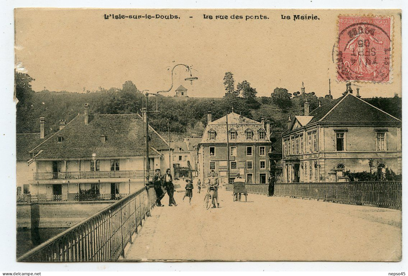 L'isle Sur Le Doubs. Rue Des Ponts.carte Animée. - Isle Sur Le Doubs