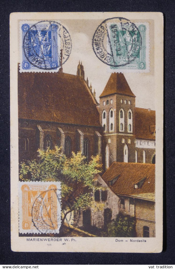 ALLEMAGNE - Affranchissement De Marienwerder Sur Carte Postale En 1920 Pour Bruxelles - L 147028 - Marienwerder