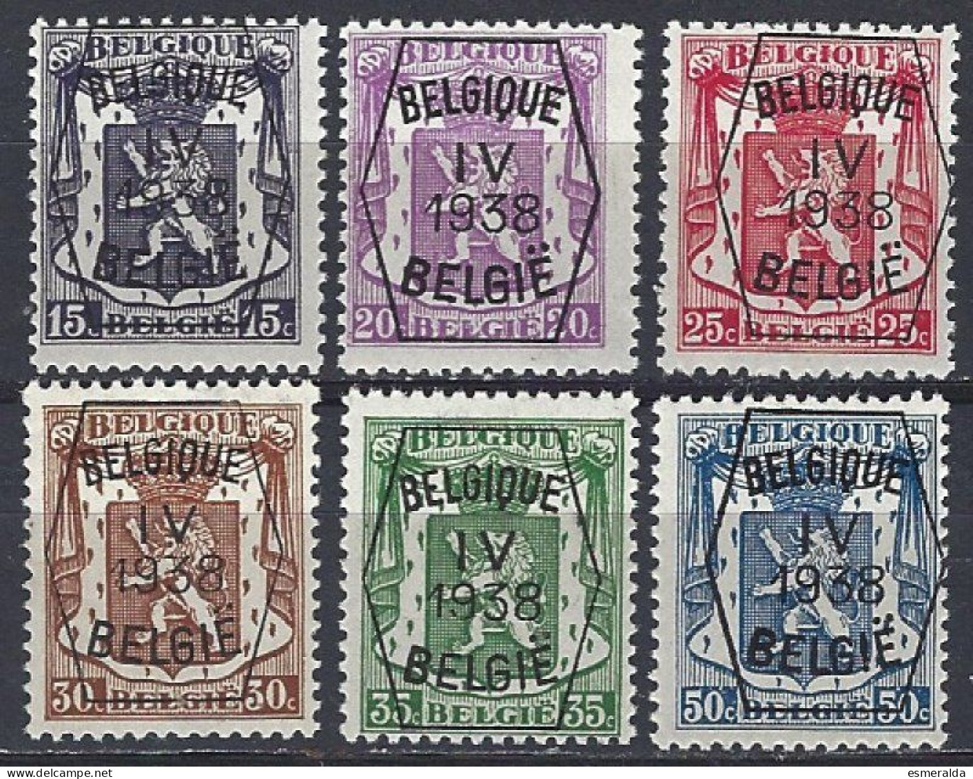 (BL18)   PRE 351/56  6 Valeurs ** - Typos 1936-51 (Kleines Siegel)