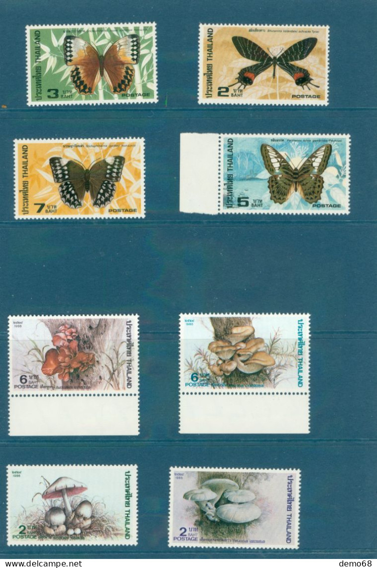 Thaïlande Thailand Animal Butterfly And Mushroom   8 Eigth New Stamp - Thailand