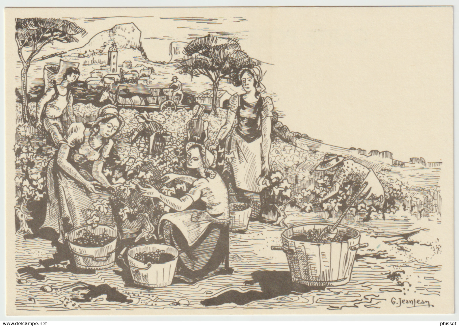 Vendanges En Languedoc En 1900 - La Récolte  (illustration De G.Jeanjean) - Languedoc-Roussillon