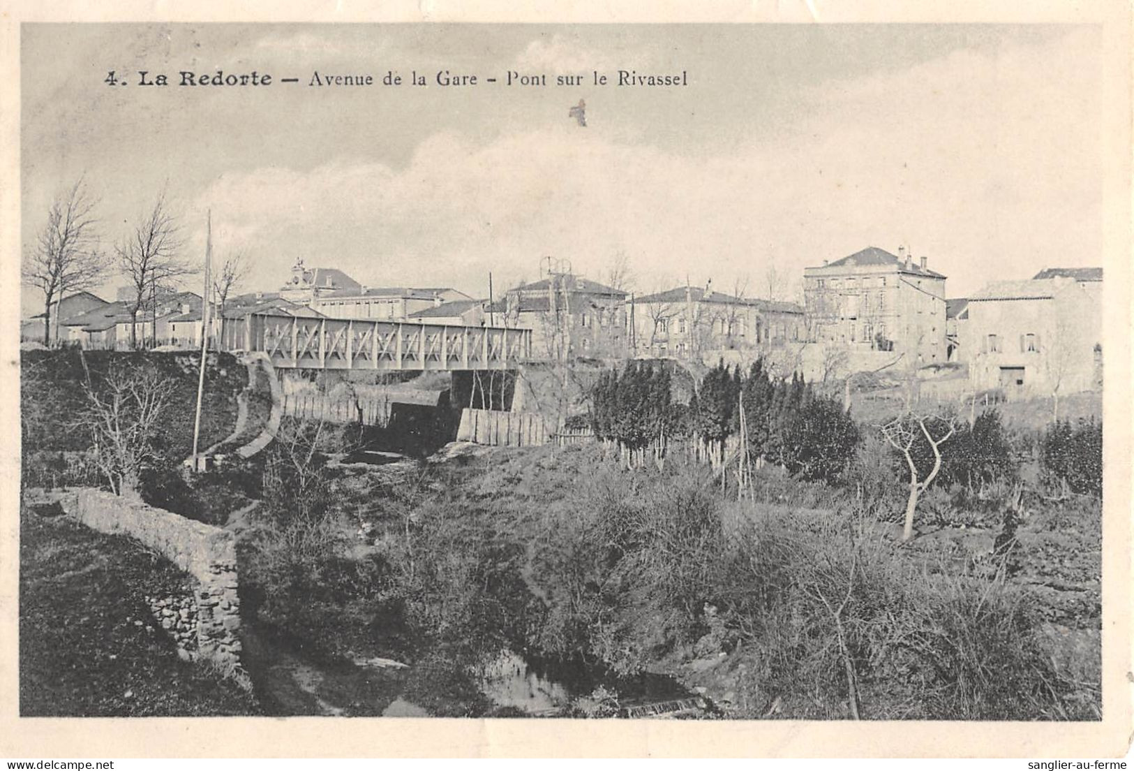 CPA 11 LA REDORTE / AVENUE DE LA GARE / PONT SUR LE RIVASSEL - Other & Unclassified