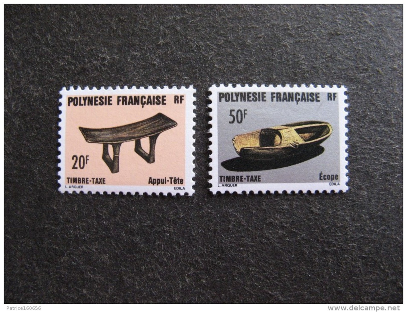 Polynésie:  TB Paire Timbres - Taxe  N° 8 Et  N° 9, Neufs XX. - Segnatasse