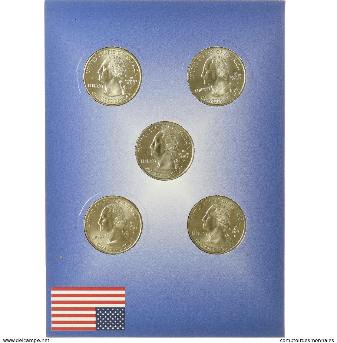 France, Quarters Set, 2002, Philadelphie, SPL, Cupronickel Plaqué Cuivre - Lotes Mixtos