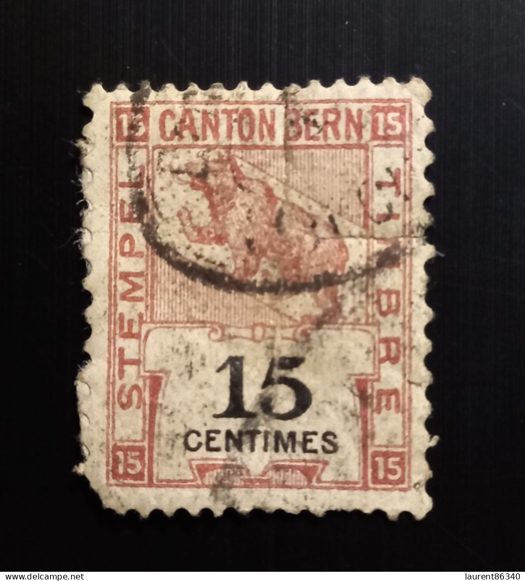 Suisse 1920-1929 Canton De Berne – Timbre Fiscal –  Surchargé – 15C Used - Revenue Stamps