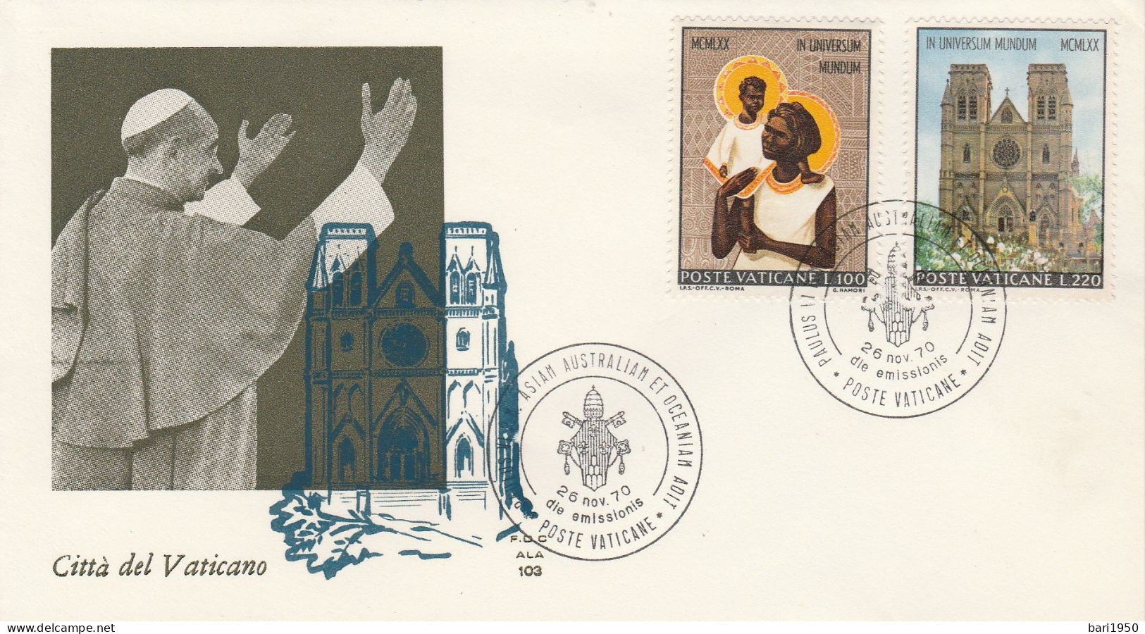 POSTE VATICANE - 2  Valori Da L.100 E L.220 , Primo Giorno Di Emissione Su Busta - Used Stamps