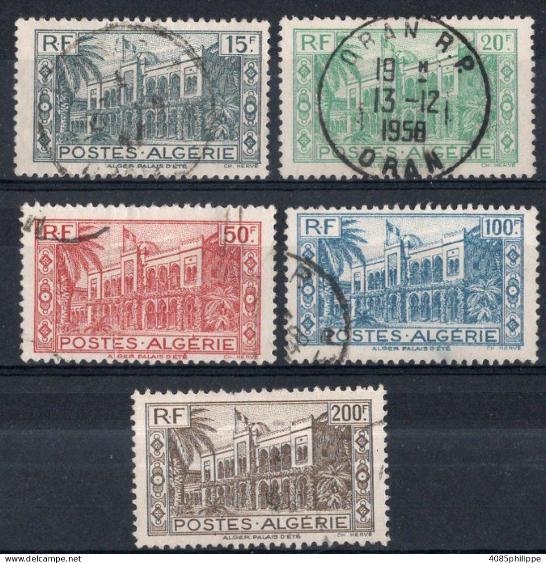 ALGERIE Timbres-Poste N°200 à 204 Oblitérés Cote: 10€00 - Used Stamps