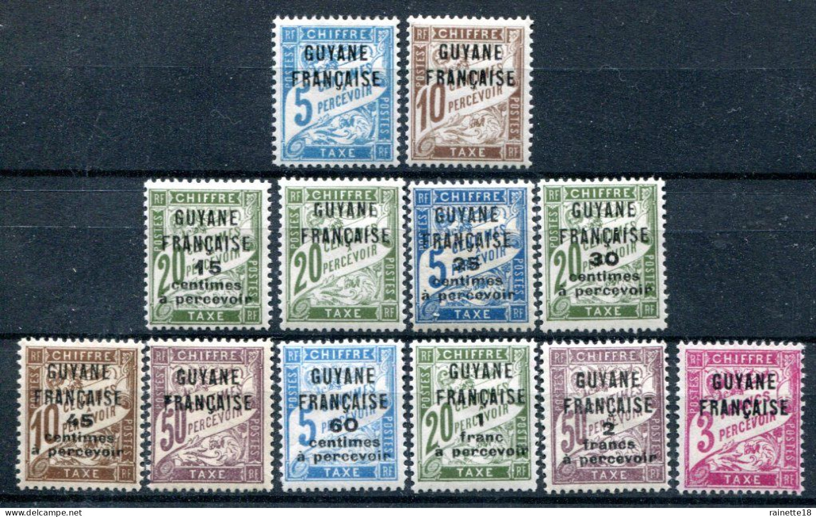 Guyane                       Taxes   1/12 * - Unused Stamps