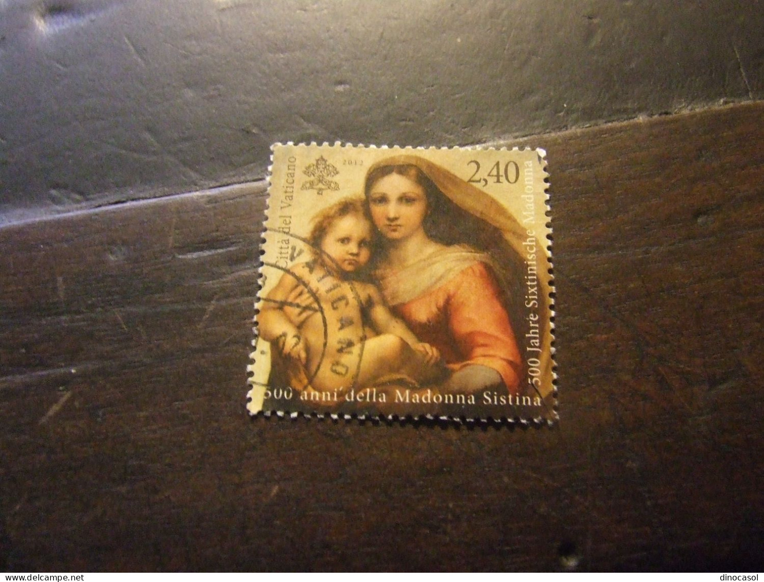 VATICANO 2012 MADONNA DI FOLIGNO 2,40 € USATO Da BF - Usati