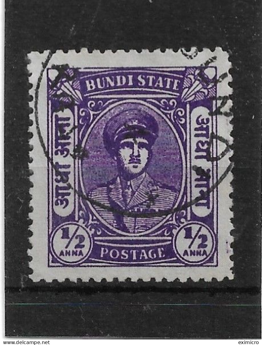 INDIA - BUNDI 1947 ½a SG 87 FINE USED Cat £38 - Bundi