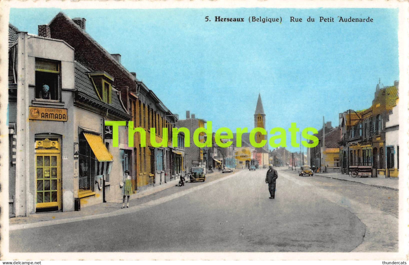 CPA HERSEAUX RUE DU PETIT AUDENARDE  - Moeskroen