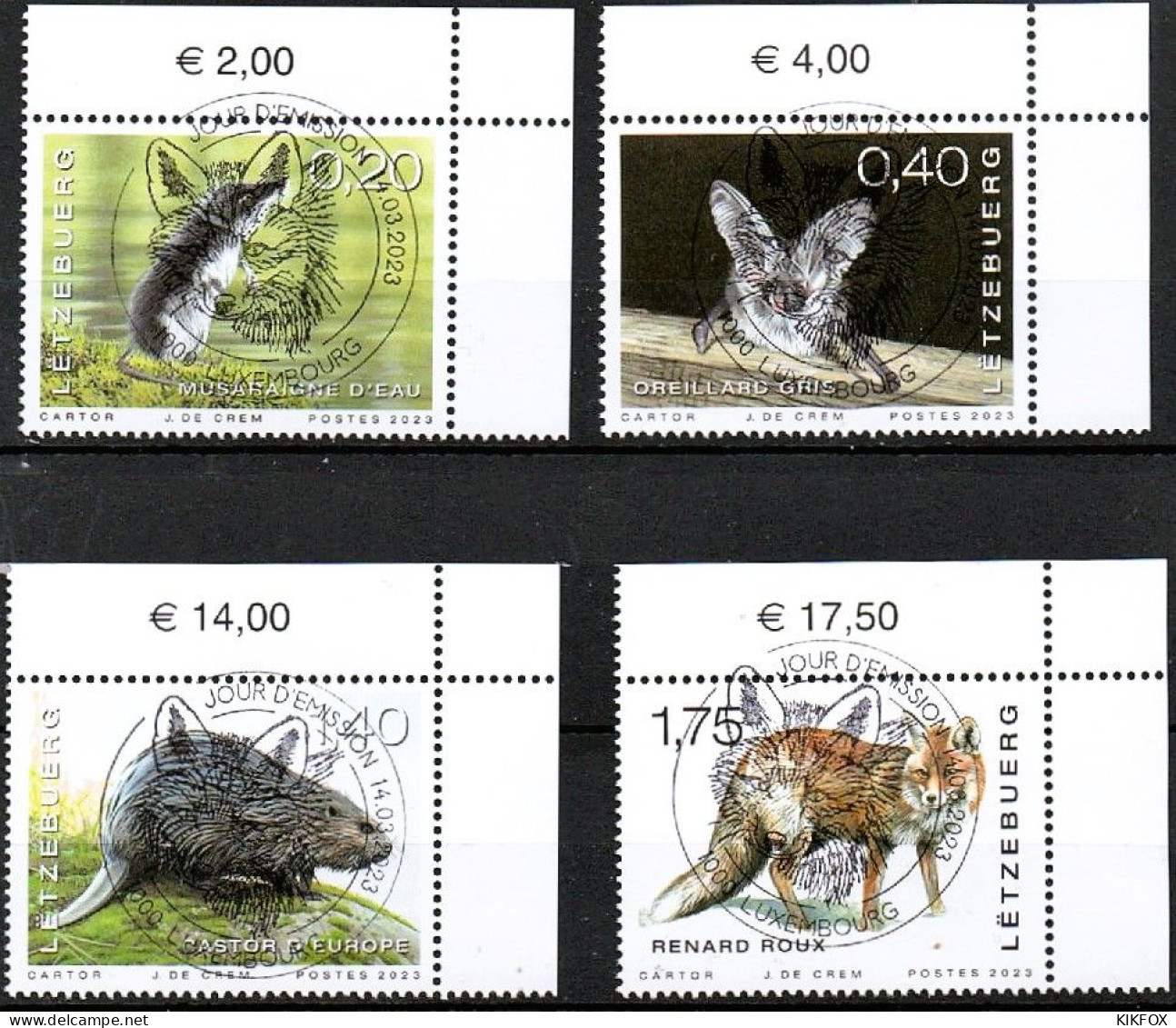 Luxembourg , Luxemburg 2023, MÄRZAUSGABE, MAMMIFERES DU LUXEMBOURG,  GESTEMPELT, OBLITERE - Used Stamps