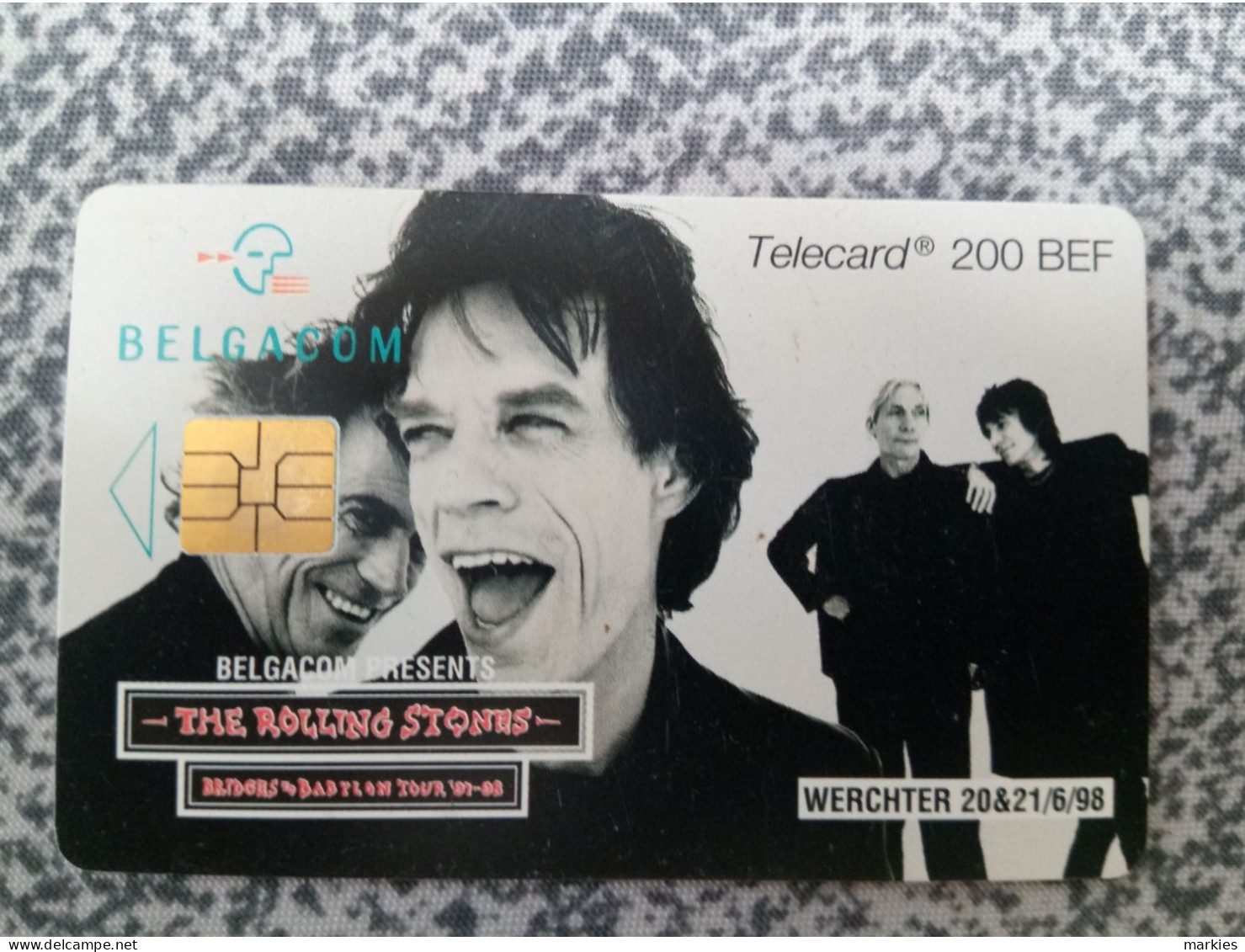 The Rolling Stones Phoneacrd  Rock Werchter Outdoor Festival 1998 - Afiches & Pósters
