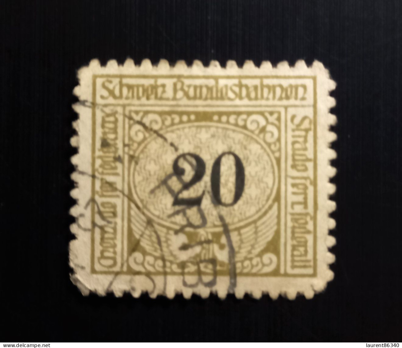 Suisse 1900 (s) Chemin De Fer Fédéraux –  20C Used - Telegraph