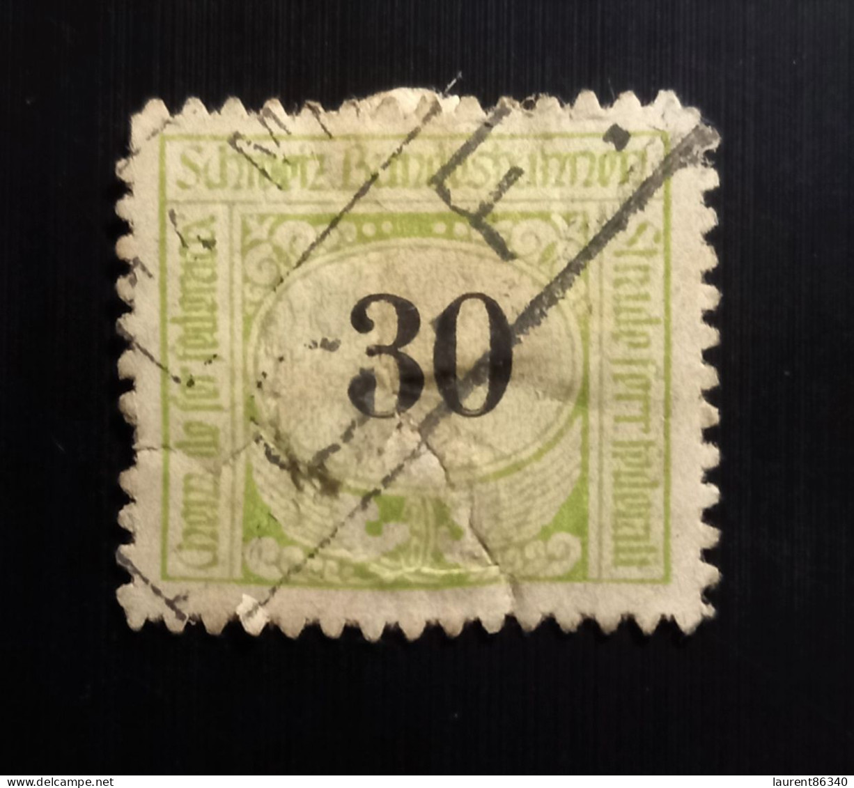 Suisse 1900 (s) Chemin De Fer Fédéraux –  30C Used - Telegraph